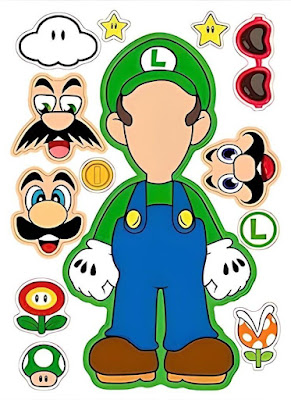 Personajes para Recortar y Armar super mario
