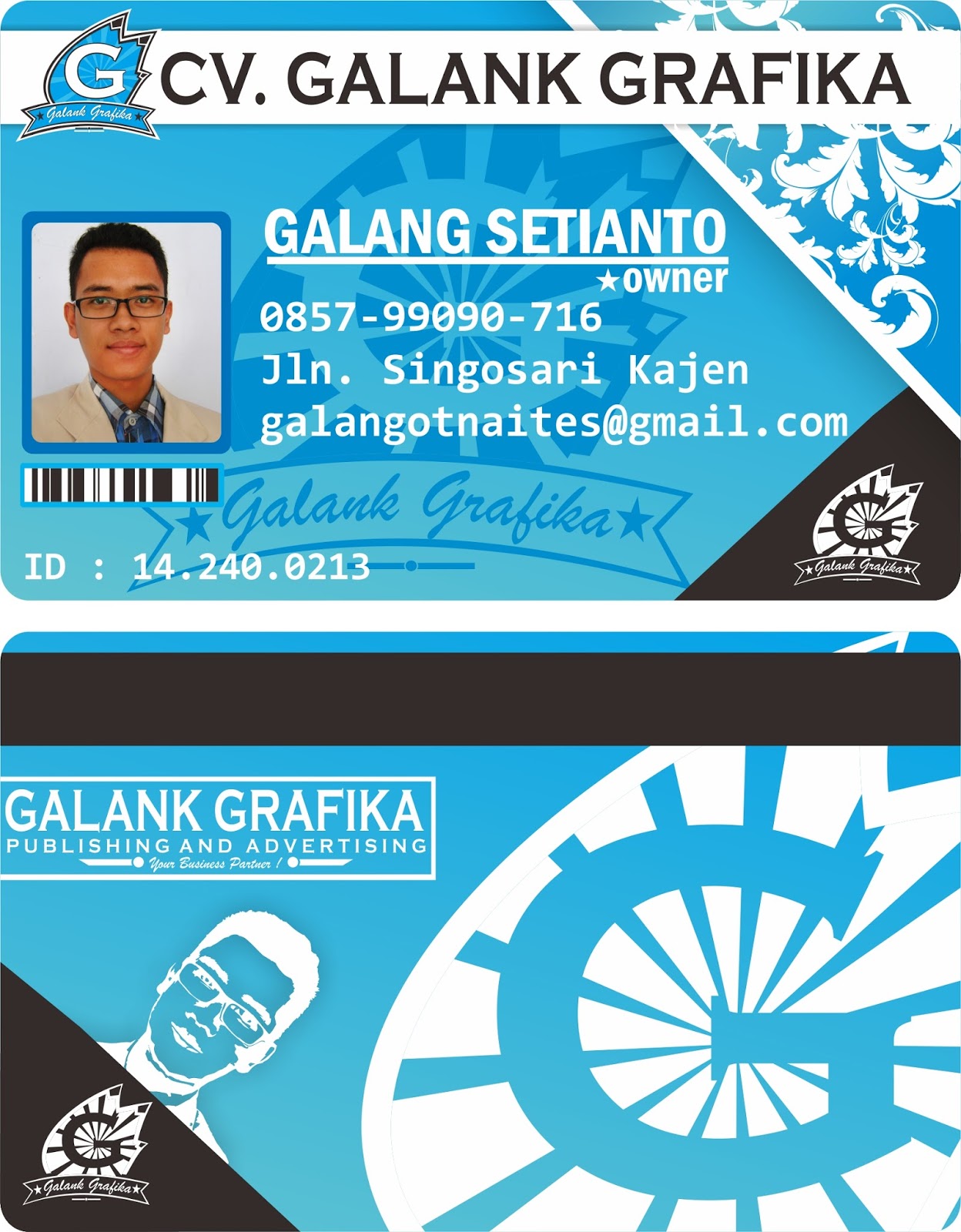 Download Contoh Desain  Kartu  Nama  Coreldraw CDR  Galang 