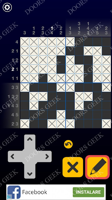 Picross Galaxy Level 3 Solution, Cheats, Walkthrough