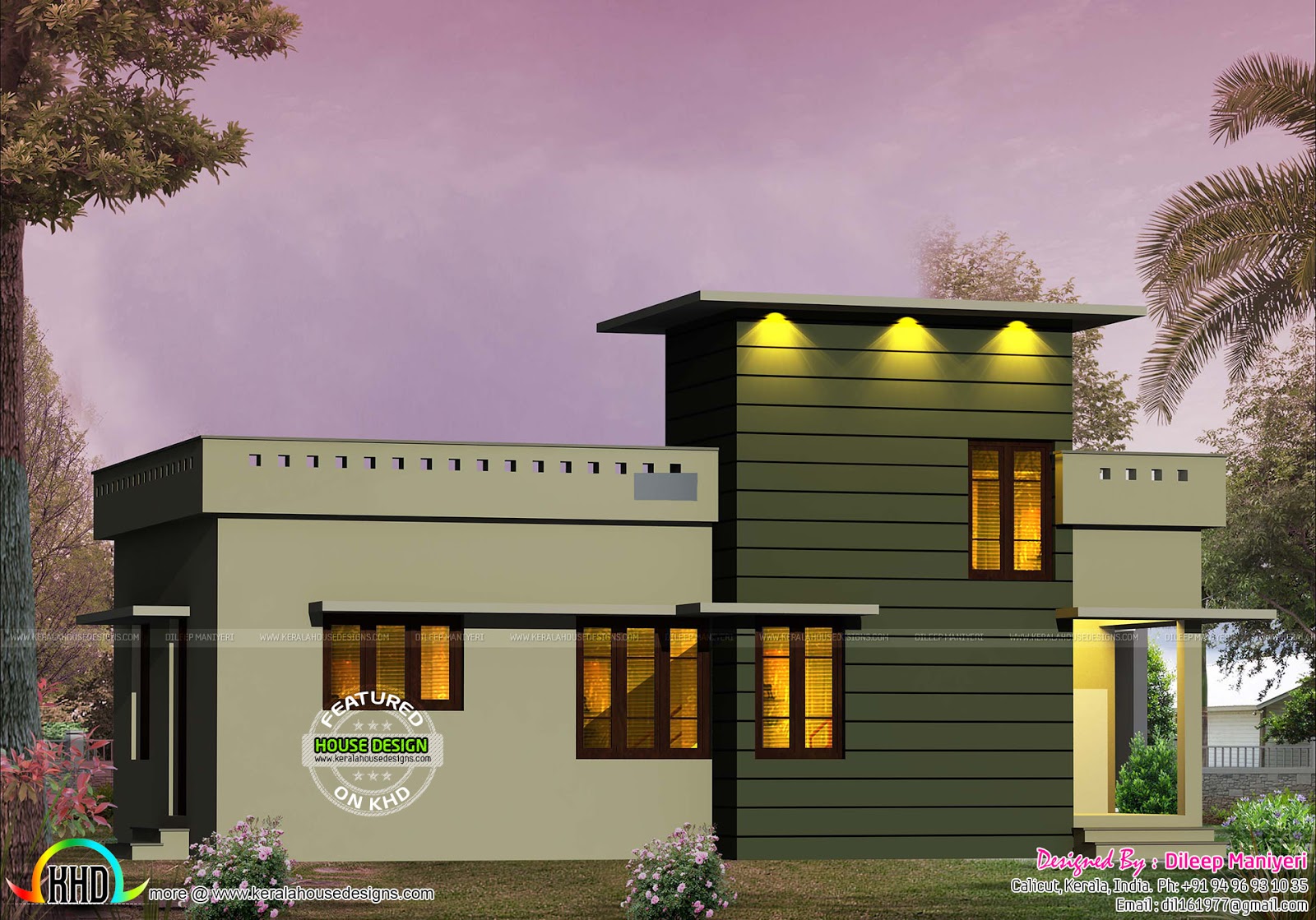 600 sq ft small  contemporary  house  Kerala  home  design  