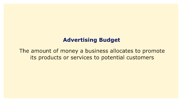 The amount of money a business allocates to promote its products or services to potential customers.