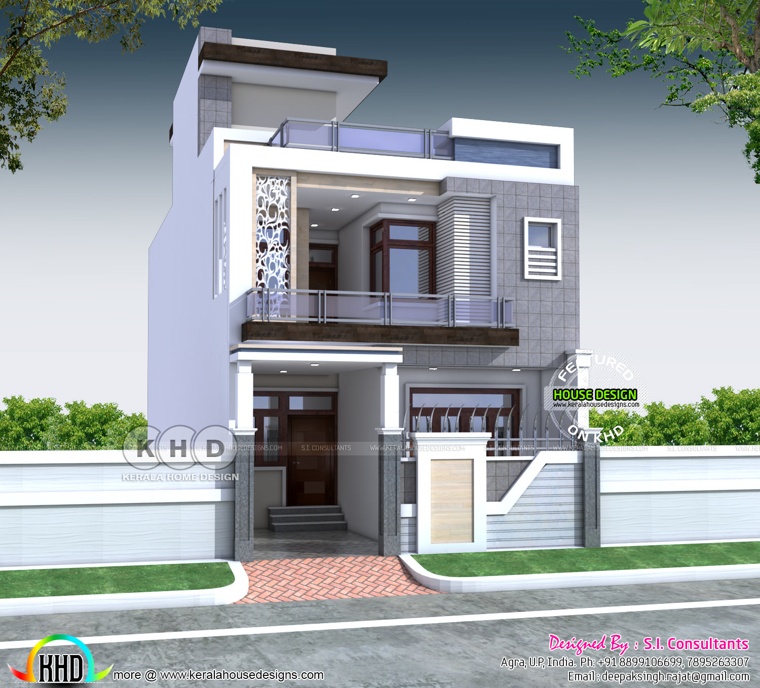 2300 square feet 4 bedroom Kerala home  design  and floor 