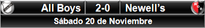 All Boys 2-0 Newell's