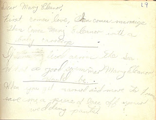 Joanne Palmer Stainback in autograph book belonging to Mary Davis Slade 1940-41