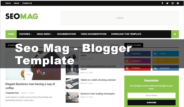 seo mag blogger template