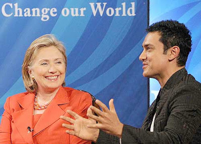 Aamir Khan and Hillary Clinton