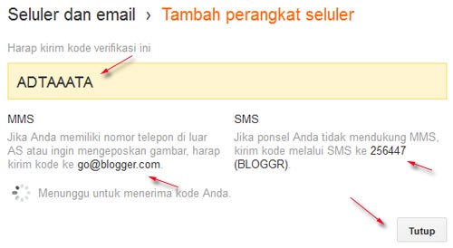 seluler dan email