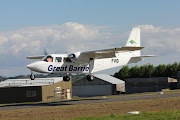 Great Barrier Airlines' BN Islander ZKFVD arrives home. (fvd nzne great barrier airlines lowe)