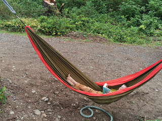 Boy in hammock, Haida Gwaii