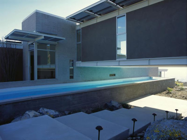 Photo of pool built into the house