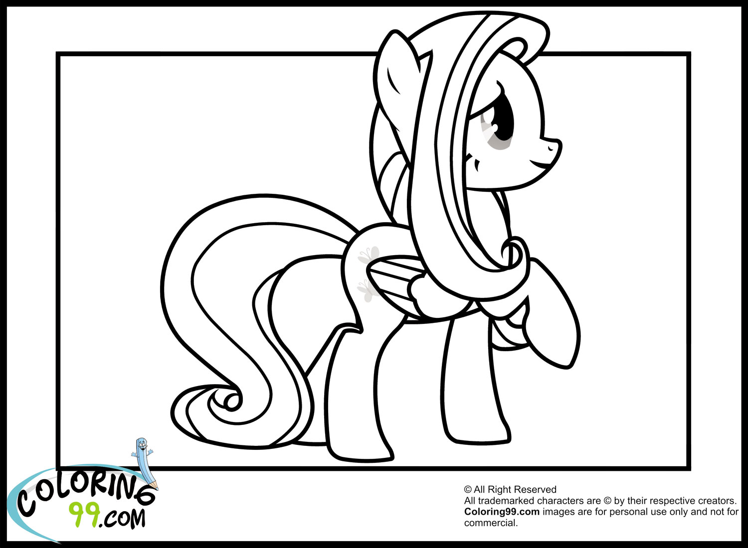Download My Little Pony Fluttershy Coloring Pages | Team colors