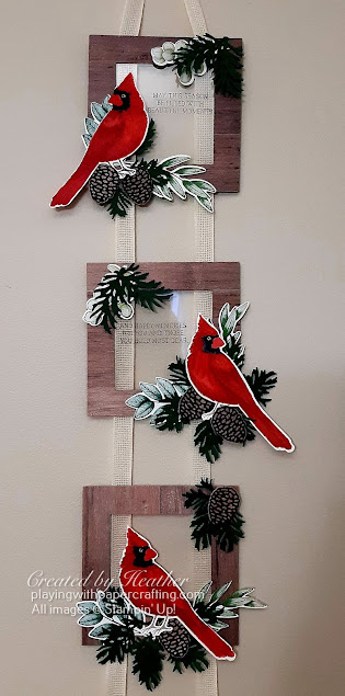 toile christmas hanging frames 2