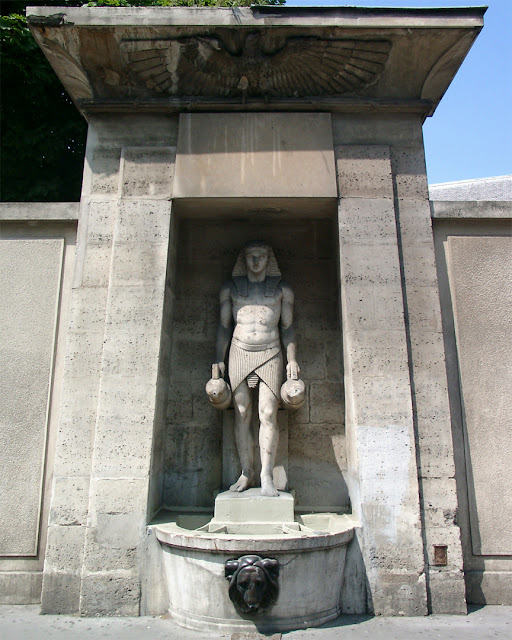 Antinous by Jean-François-Théodore Gechter, Fontaine du Fellah, Egyptian Fountain, rue de Sèvres, Paris