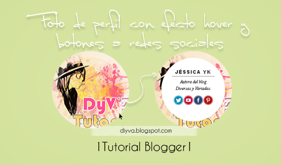 HTML, CSS, tutorial, blogger, efecto hover, effect, foto, perfil, redes sociales