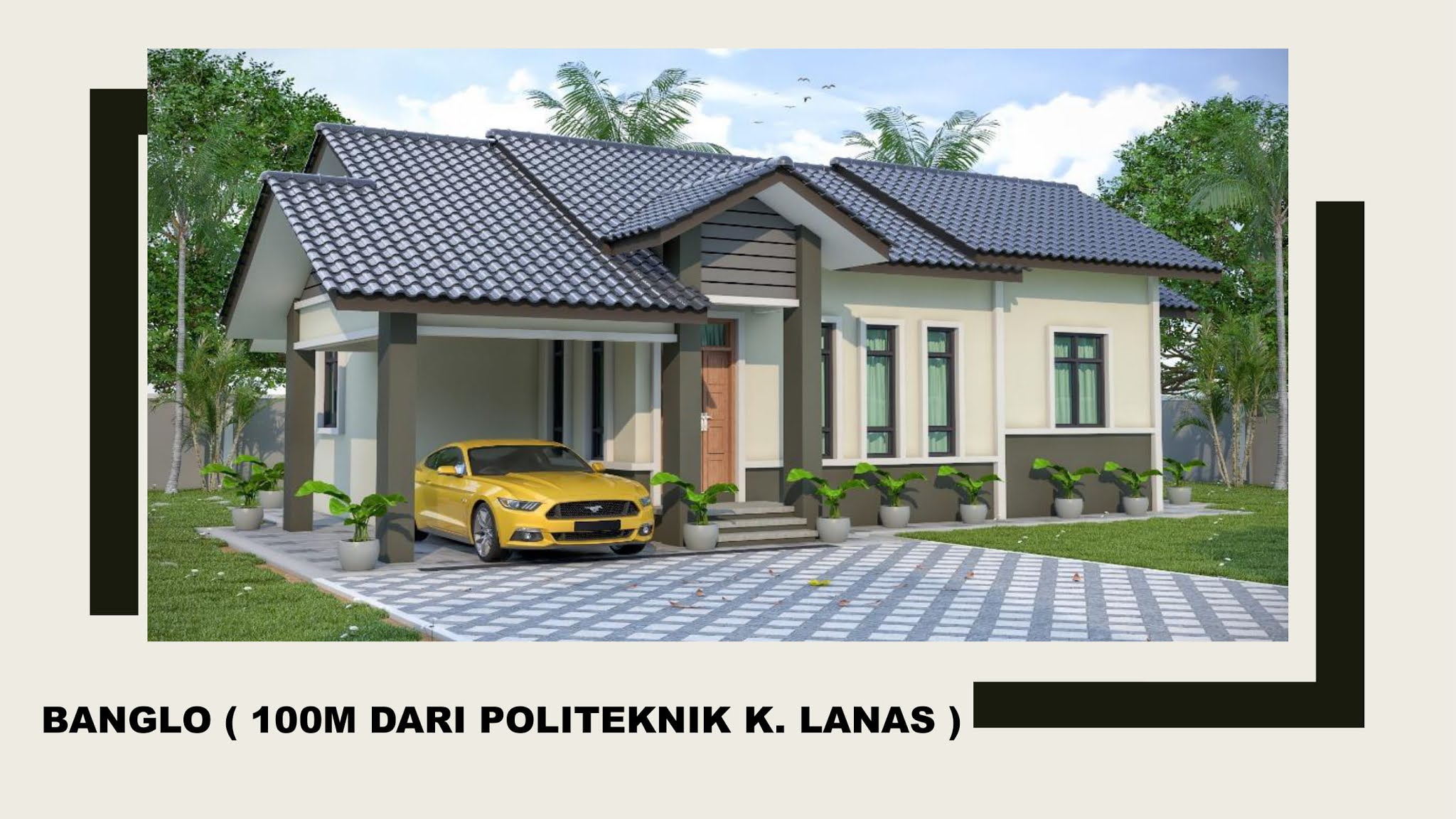 rumah banglo untuk dijual di politeknik kok lanas kelantan