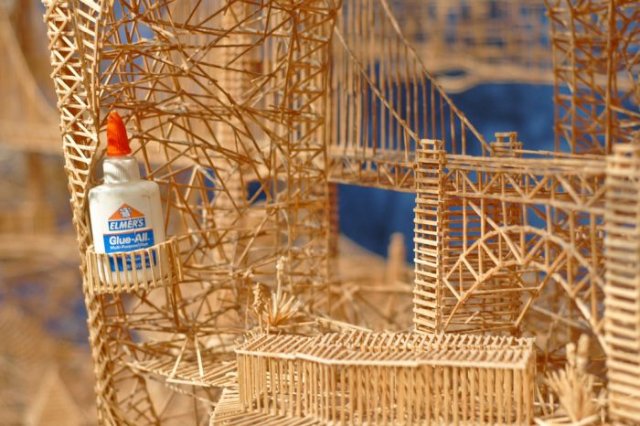 Amazing Creative Toothpicks Sculpture Seen On www.coolpicturegallery.us