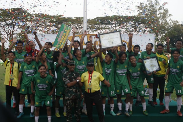 Turnamen Liga Santri Nasional PSSI Piala Kasad di Wilayah Kodim 0809/Kediri  Resmi Ditutup 