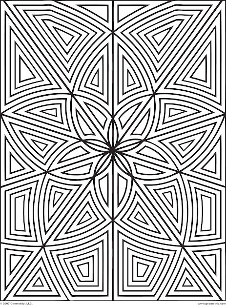 Designs To Print And Color  Geometrip  Free Geometric Coloring Designs   Rectangles