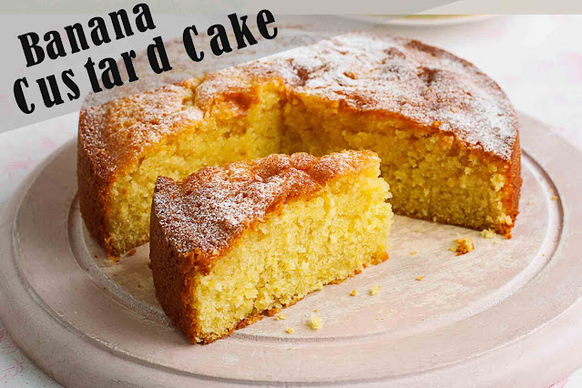 Banana custard cake