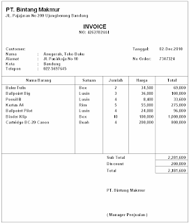 Ilmu Software: Membuat Invoice menggunakan Excel