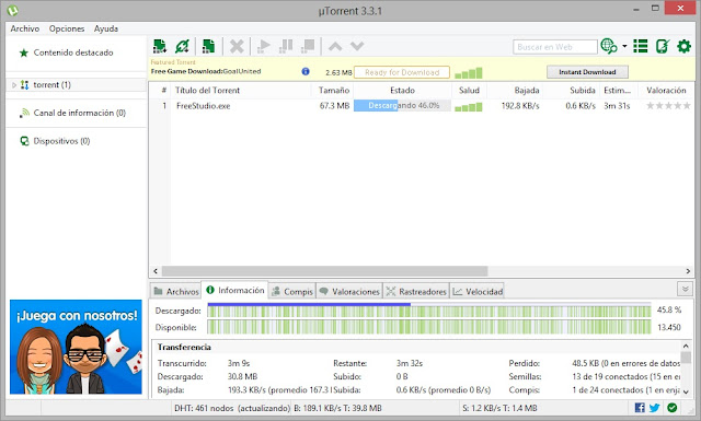 descargando por torrent