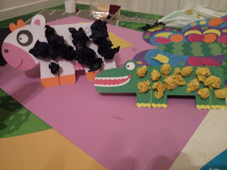 crocodile and cow