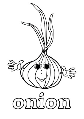 coloring for learning english - onion