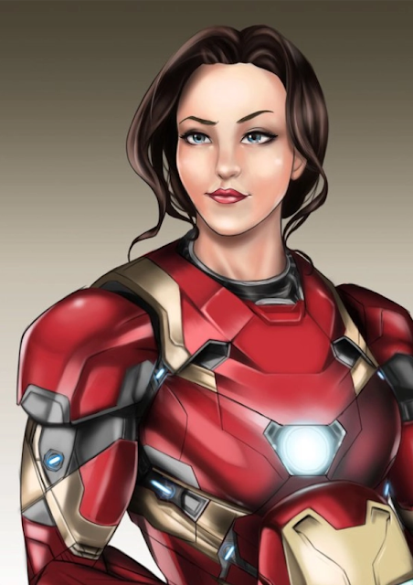 two female versions of iron man