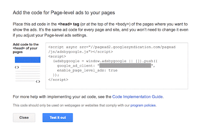 google adsense page-level ads code