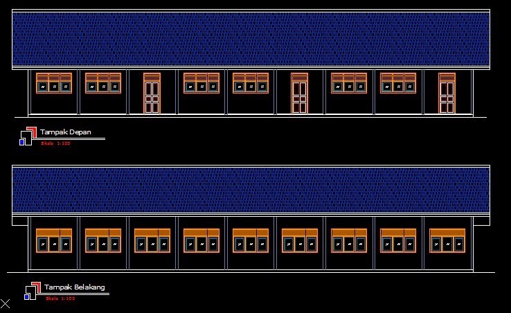 AUTO CAD GAMBAR SMAN 3 RKB 2020 2020 DWG FILE SANGGAR 