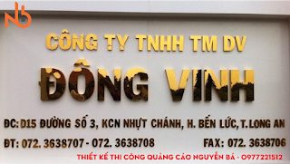 Bảng hiệu công ty tại Thuận An