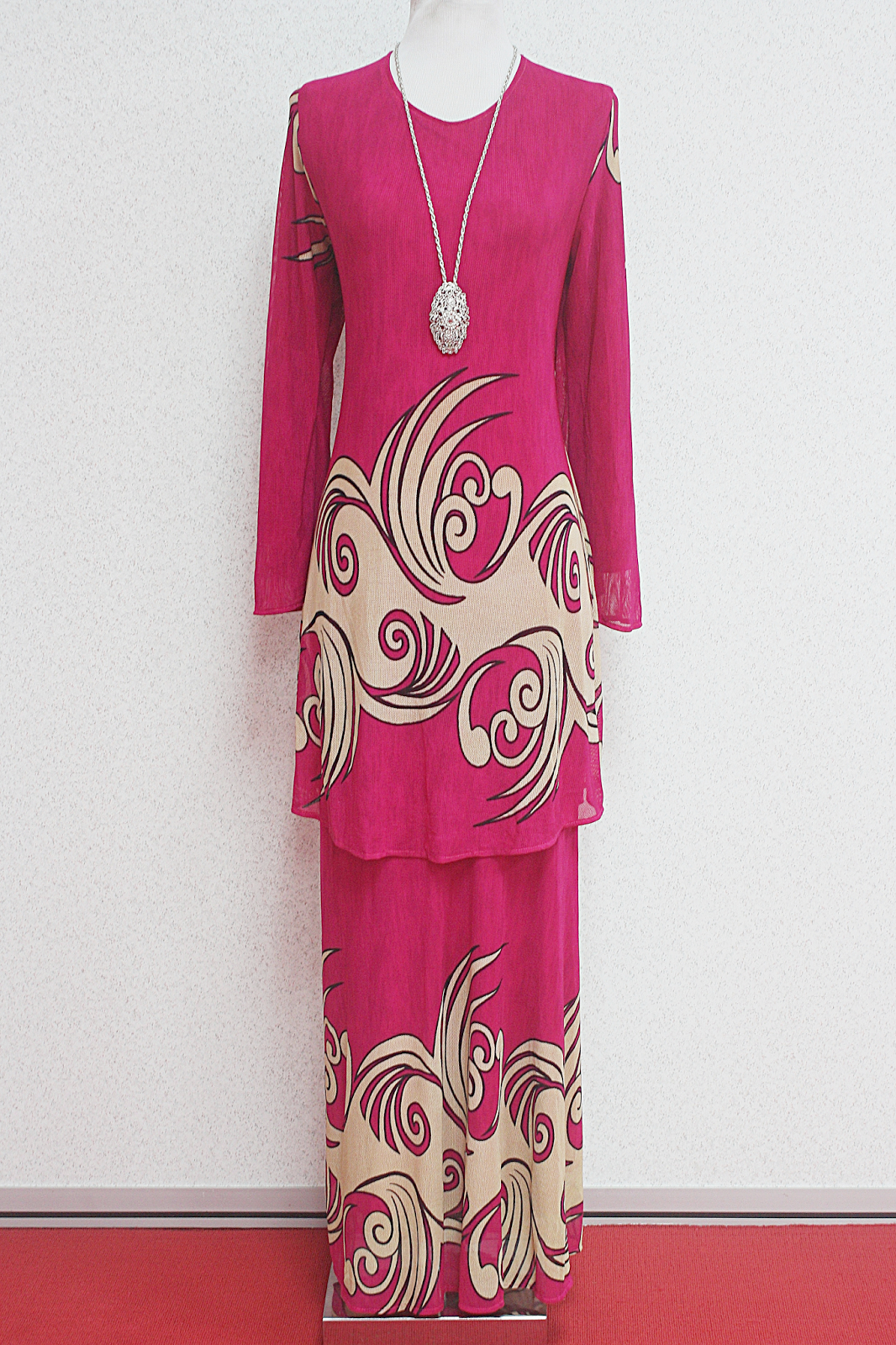  KURUNG  MODEN DELFINA Pink Baju  Kurung  Empire