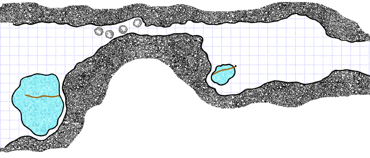 Two encounter map in a tunnel