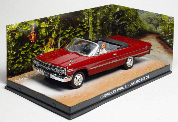 bond in motion 1:43 eaglemoss, chevrolet impala convertible 1:43 live and let die