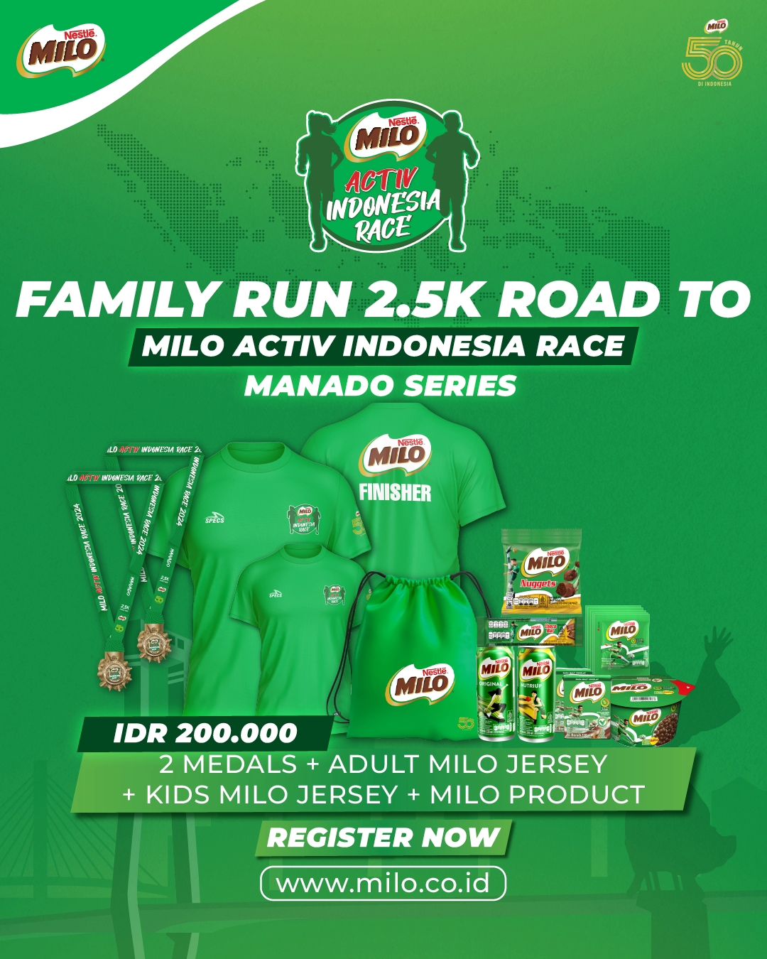 Family Racepack 👕 Road to MILO Activ Indonesia Race Series 2024