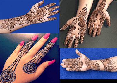 Extravagant and Insignificant Leaves and Lines Mehendi design