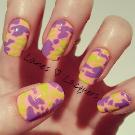 40-great-nail-art-ideas-orange-purple-green-camouflage-manicure (1)