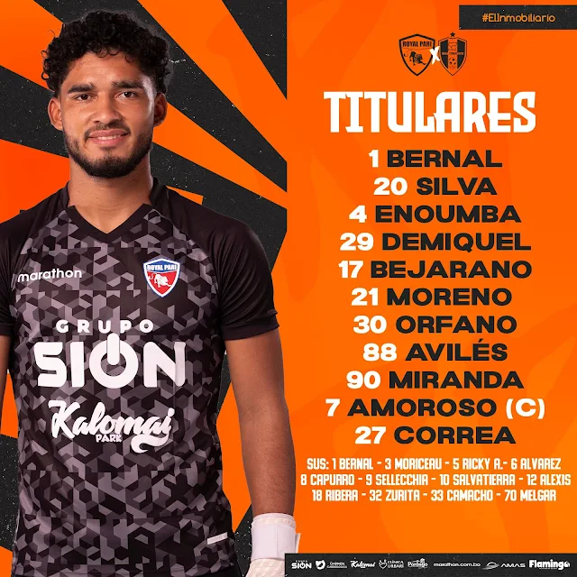 Alineaciones de Royal Pari vs Real Tomayapo