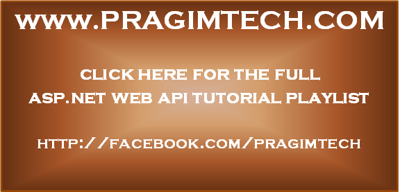 ASP.NET Web API tutorial for beginners