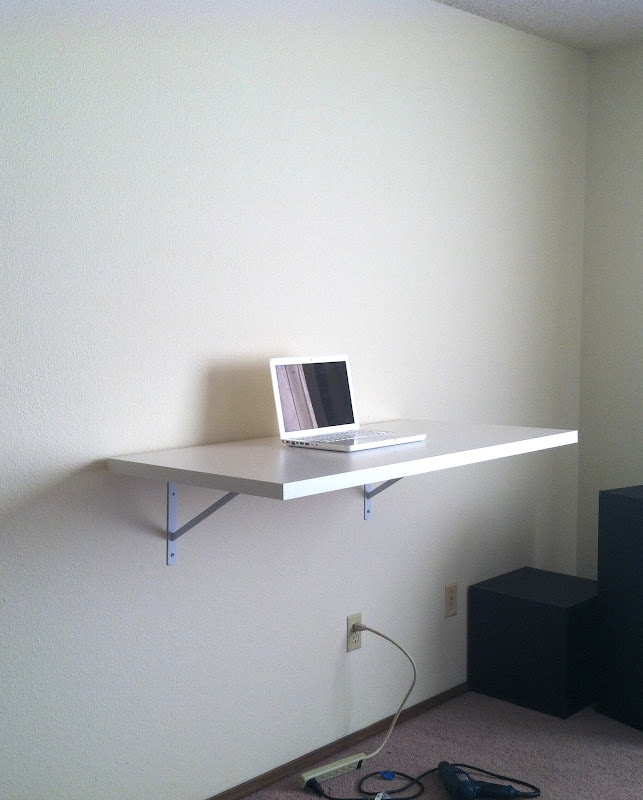 DIY Floating Corner Desk