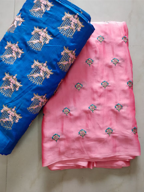 designer Wrinkle Chiffon Sarees