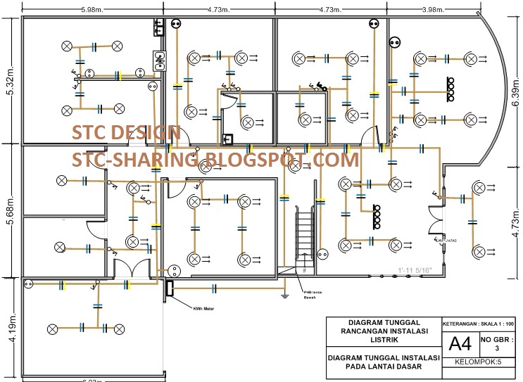 MENGGAMBAR RANCANGAN INSTALASI LISTRIK UNTUK RUMAH 2 