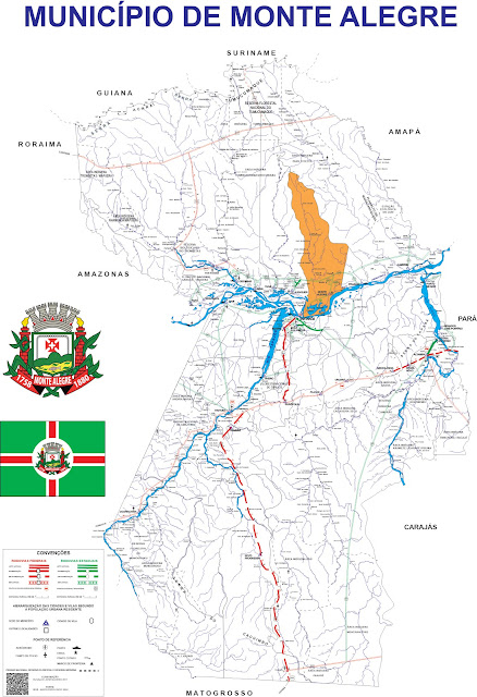 Mapa do Município de Monte Alegre - Pará - Brasil