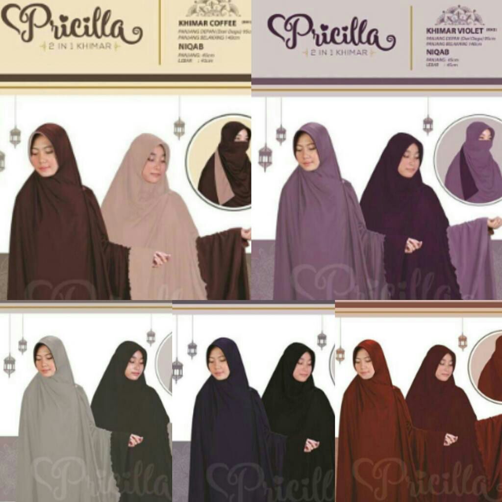 KOLEKSI HIJAB PRICILLA TERBARU KHIMAR NIQAB