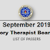 September 2019 Respiratory Therapist Board Exam Result