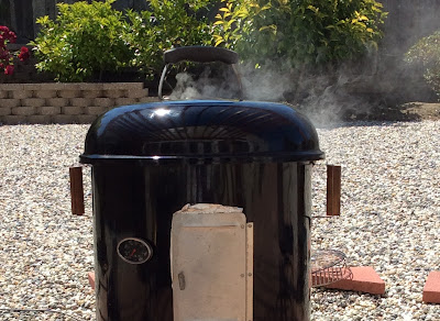 My water smoker in action and chugging away