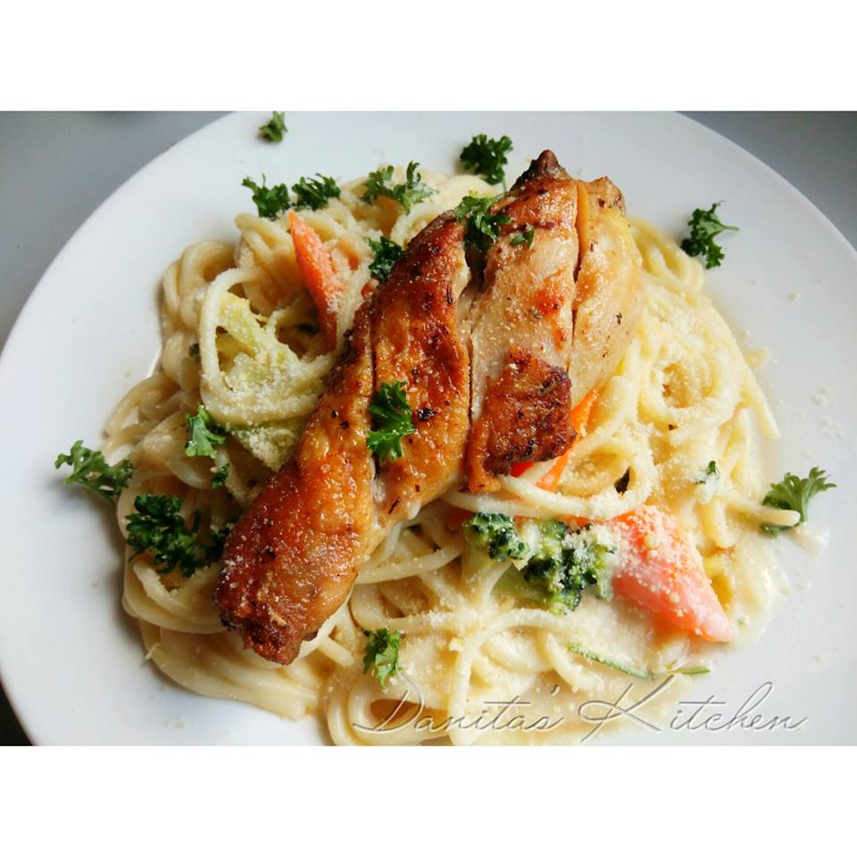 Resepi Pasta With Grill Chicken Sedap Dan Ringkas