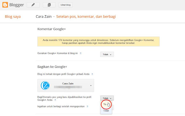 Cara Share Posting Blog Otomatis Ke Google Plus Terbaru