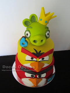 Bolo de aniversário Angry Birds bragança