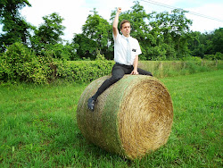 Riding a hay bale